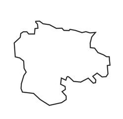 Satara District vector outline map illustration