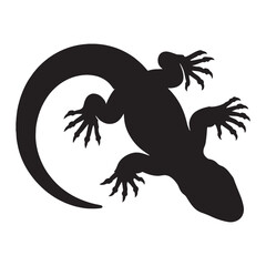 Rare Gila Monster silhouette, a symbol of the American Southwest – Gila Monster illustration – Minimalist Gila Monster vector – Reptile silhouette

