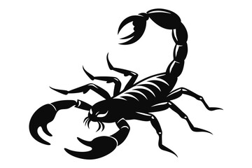 scorpion silhouette line art vector illustration