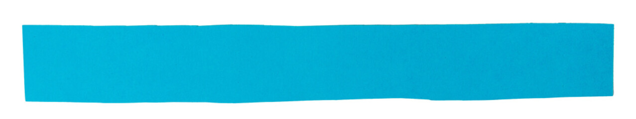 Cian matte paper stripe on white background