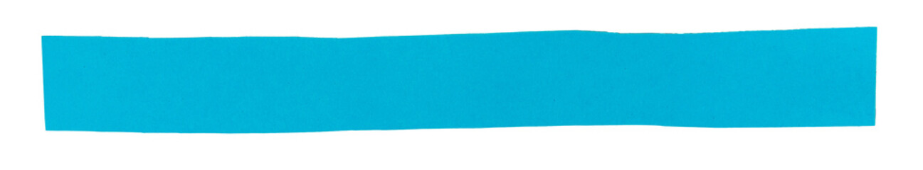 Cian matte paper stripe on white background