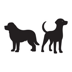 black silhouette of a dog