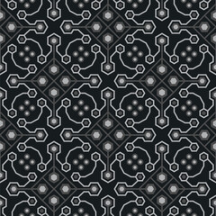 Eastern style geometric shapes pattern
