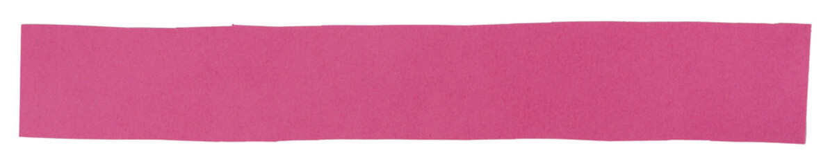 Fototapeta premium Pink matte paper stripe on white background