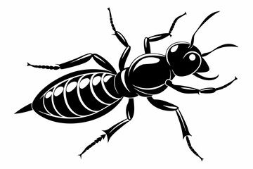 termite silhouette line art vector illustration