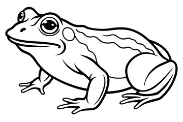 toad silhouette line art vector illustration