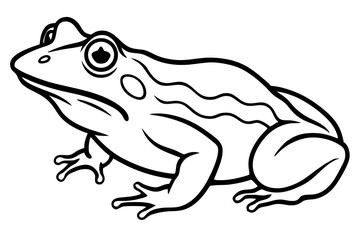 toad silhouette line art vector illustration