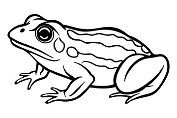 toad silhouette line art vector illustration