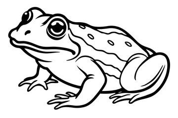 toad silhouette line art vector illustration