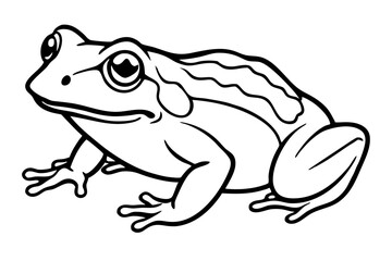 toad silhouette line art vector illustration