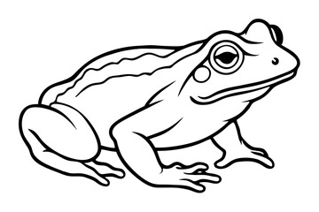 toad silhouette line art vector illustration