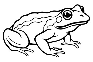 toad silhouette line art vector illustration