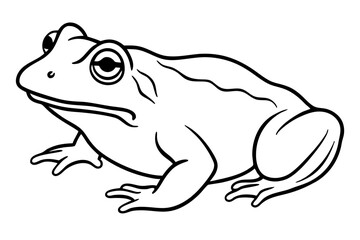 toad silhouette line art vector illustration