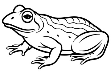 toad silhouette line art vector illustration