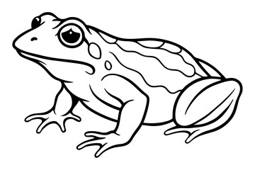 toad silhouette line art vector illustration