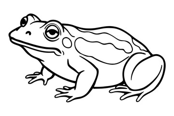 toad silhouette line art vector illustration