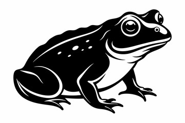 toad silhouette line art vector illustration