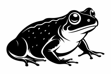 toad silhouette line art vector illustration