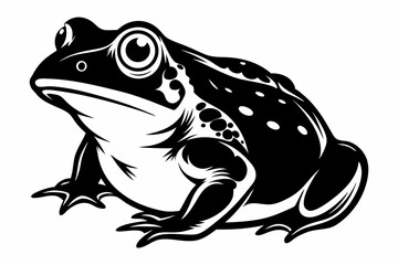 toad silhouette line art vector illustration