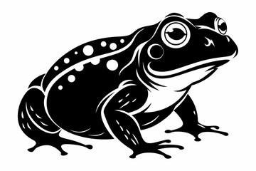 toad silhouette line art vector illustration