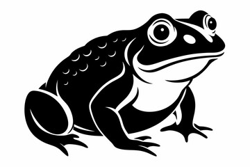 toad silhouette line art vector illustration