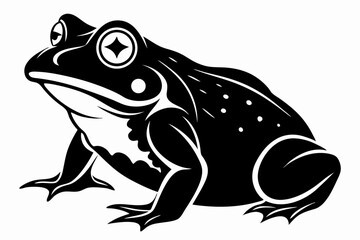 toad silhouette line art vector illustration