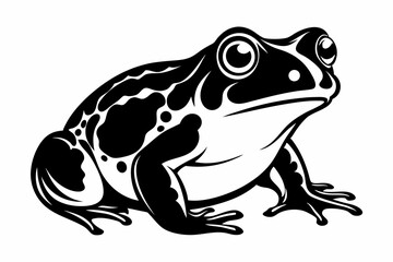 toad silhouette line art vector illustration