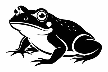 toad silhouette line art vector illustration
