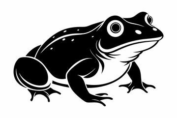 toad silhouette line art vector illustration
