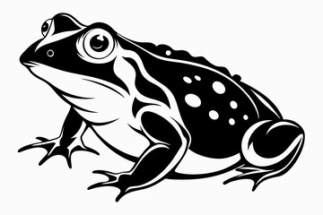 toad silhouette line art vector illustration