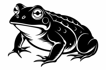 toad silhouette line art vector illustration