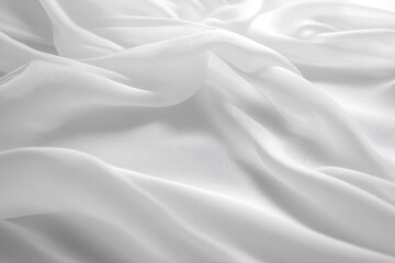 Obraz premium Soft, flowing white fabric with subtle texture and elegant draping.