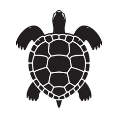Noble Galápagos Tortoise silhouette, walking through centuries of history – Galápagos Tortoise illustration – Galápagos Tortoise vector – Reptile silhouette

