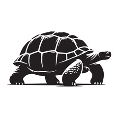 Iconic Galápagos Tortoise silhouette, the symbol of a unique ecosystem – Galápagos Tortoise illustration – Galápagos Tortoise vector – Reptile silhouette


