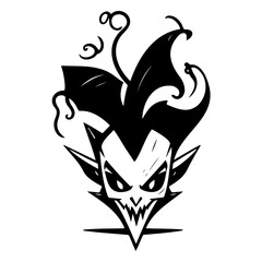 Sinister Jester: Dark Cartoon Character Design