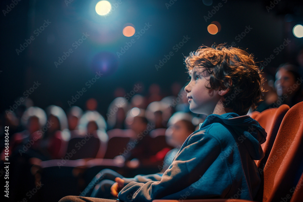 Poster ai generative image of creating a captivating atmosphere in the historic theater