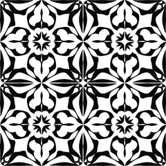 Tribal Tattoo Seamless Pattern| Vector geometric seamless pattern| Modern geometric background with abstract shapes| Endless abstract texture