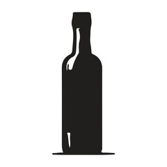 Elegant Brandy Bottle Isolated on White Background, Luxury Liquor Packaging, Glass Decanter for Whiskey or Cognac, HD High-Quality Product Shot