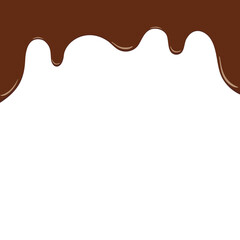 とろけるチョコのフレームイラスト　正方形