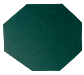 Isolated green polygon made of matte paper on white background