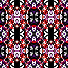 Hand painted digital watercolor seamless pattern