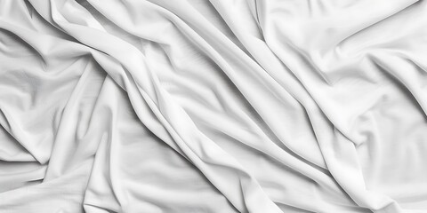 Obraz premium Abstract white wrinkled bedding sheet fabric texture