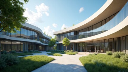 Naklejka premium Exterior of a Beautiful Architectural Structure