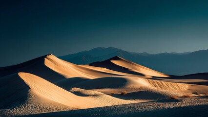 Warm Light on Desert Sand Hills
