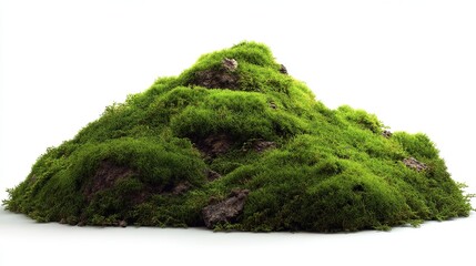 Green moss isolated on white background