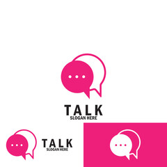 speech bubble chat and talk icon logo vector illustration template design