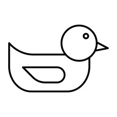 rubber duck outline icon