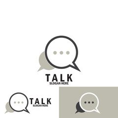 speech bubble chat and talk icon logo vector illustration template design