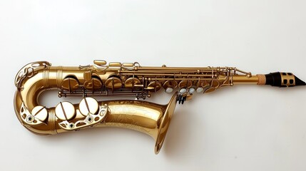 Obraz premium Gold colored saxophone