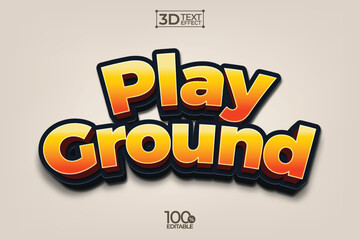 Play Ground editable 3D text effect